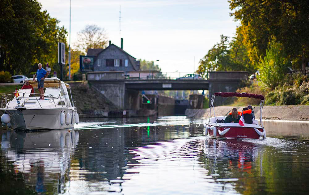 La Esclusa 86 en Estrasburgo en el canal Rin-Rodano